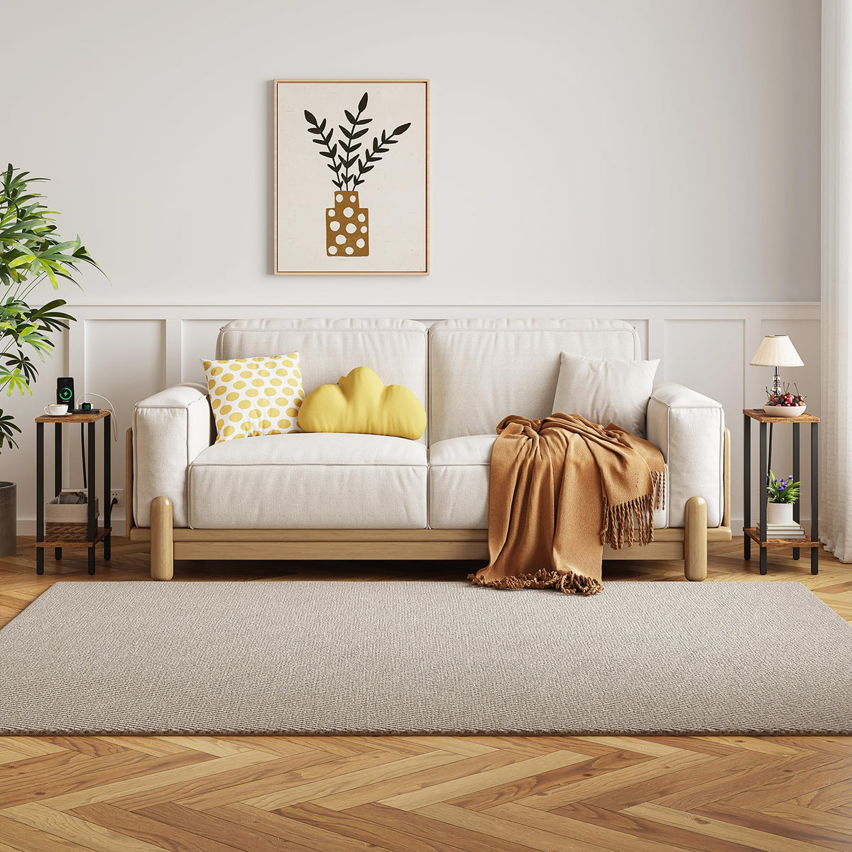 TUTOTAK compact end table fits narrow spaces next to seating