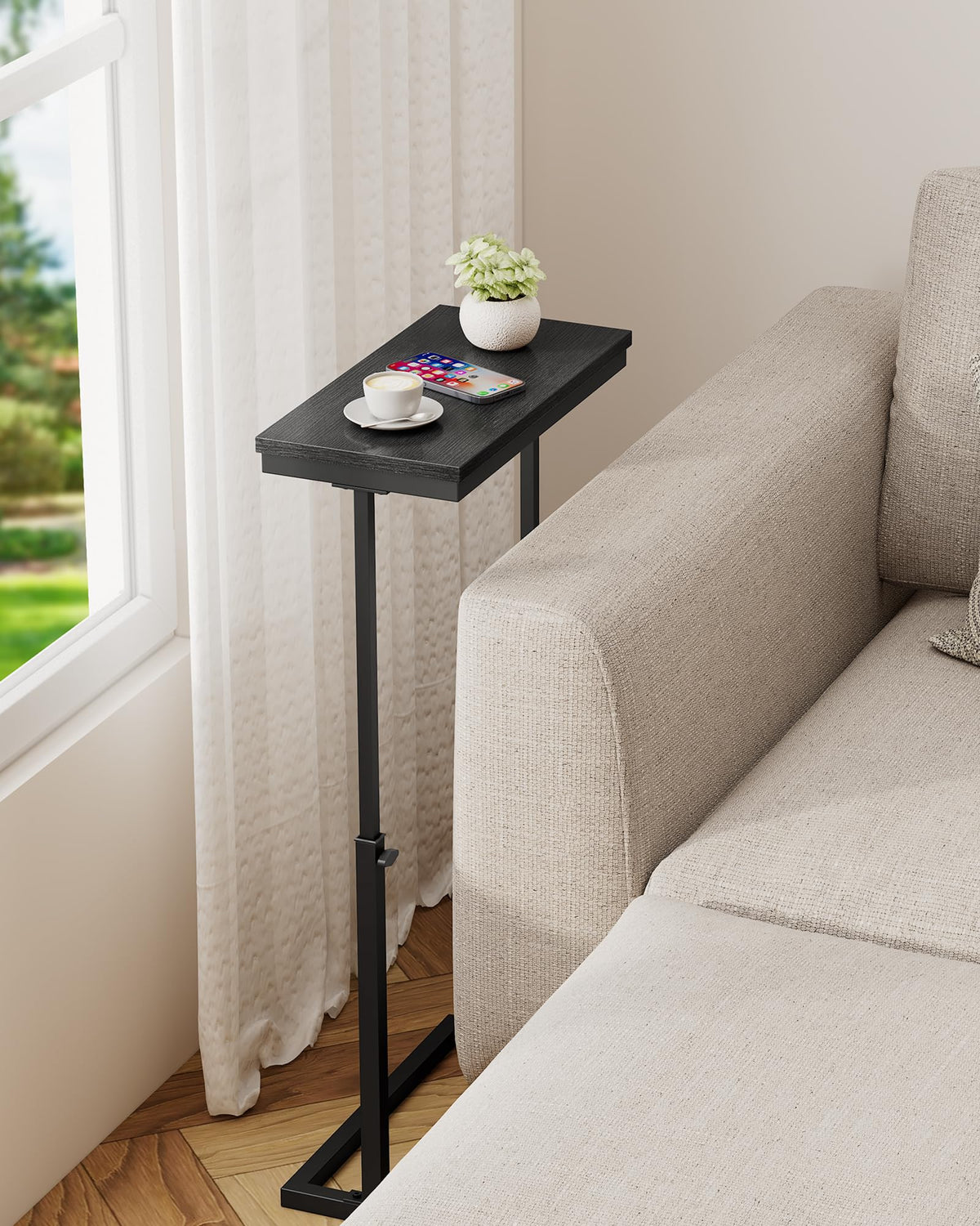 TUTOTAK compact tray table saves space while holding essentials in small rooms.