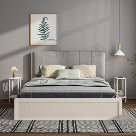 TUTOTAK modern apartment setup with white end tables