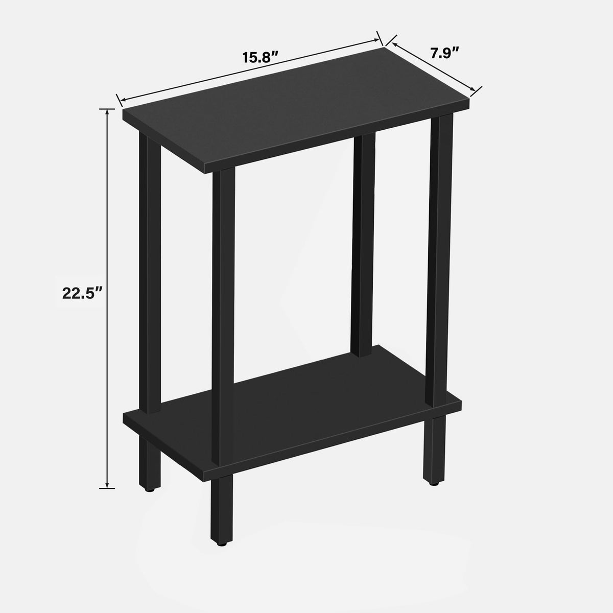 TUTOTAK black finish complements modern apartments and small spaces.