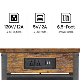 TUTOTAK stable end table with four adjustable feet for uneven floors.