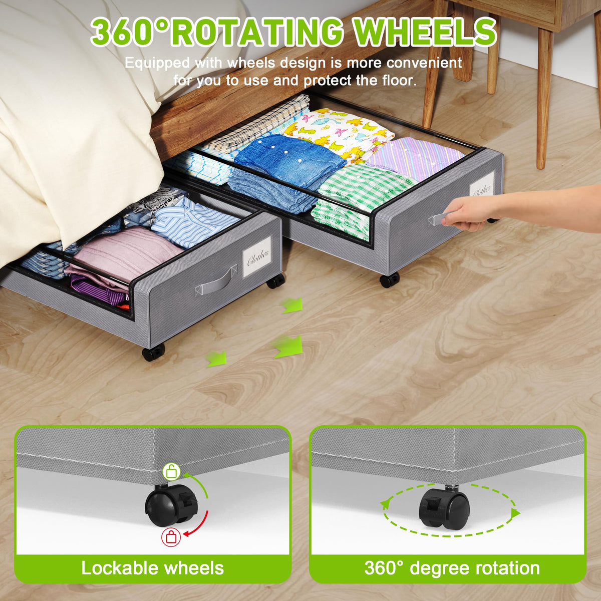 Tututry rolling wheels enable smooth movement across rooms and dorms.
