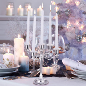 Tuyai 36-pack white taper candles ready for events