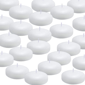 Tuyai 3-inch dripless floating candles in packaging ready for event use.