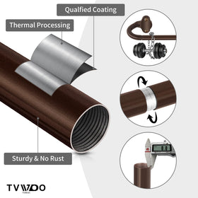 TVWOO screws and anchors ensure reliable, tool-light installation.