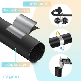 TVWOO cat's claw base aluminum provides strong, durable mounting