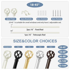 TVWOO curtain rod styling in living room setting with clean lines.