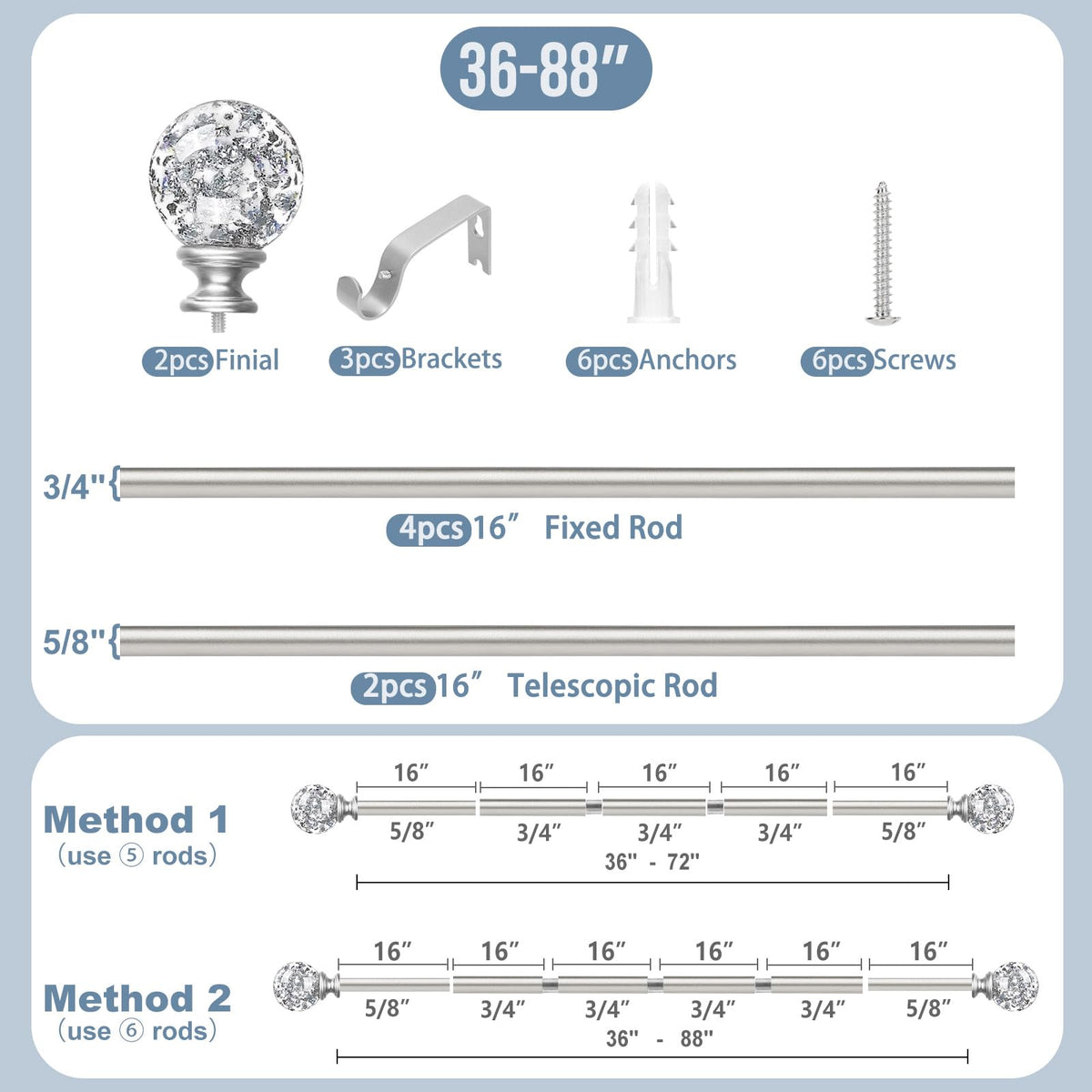 TVWOO easy installation guide included with hardware