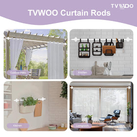 TVWOO fixed outer rods connect easily for a seamless look.