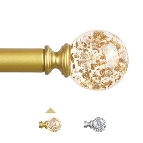 TVWOO gold crystal curtain rod end cap adds starry elegance to any window.