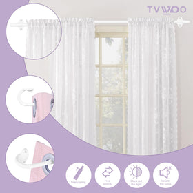 TVWOO white finish blends with decor and lighting.
