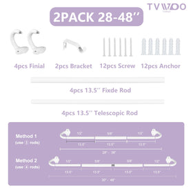TVWOO screws and anchors set for secure installation.