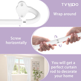 TVWOO 66 to 120 inch length range fits many windows.