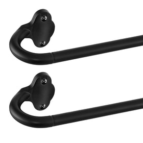 TVWOO wrap-around curtain rod hugs the wall for enhanced privacy and reduced side light.