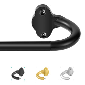 TVWOO wrap-around curtain rod in assembly view with flexible 66-120 inch sizing
