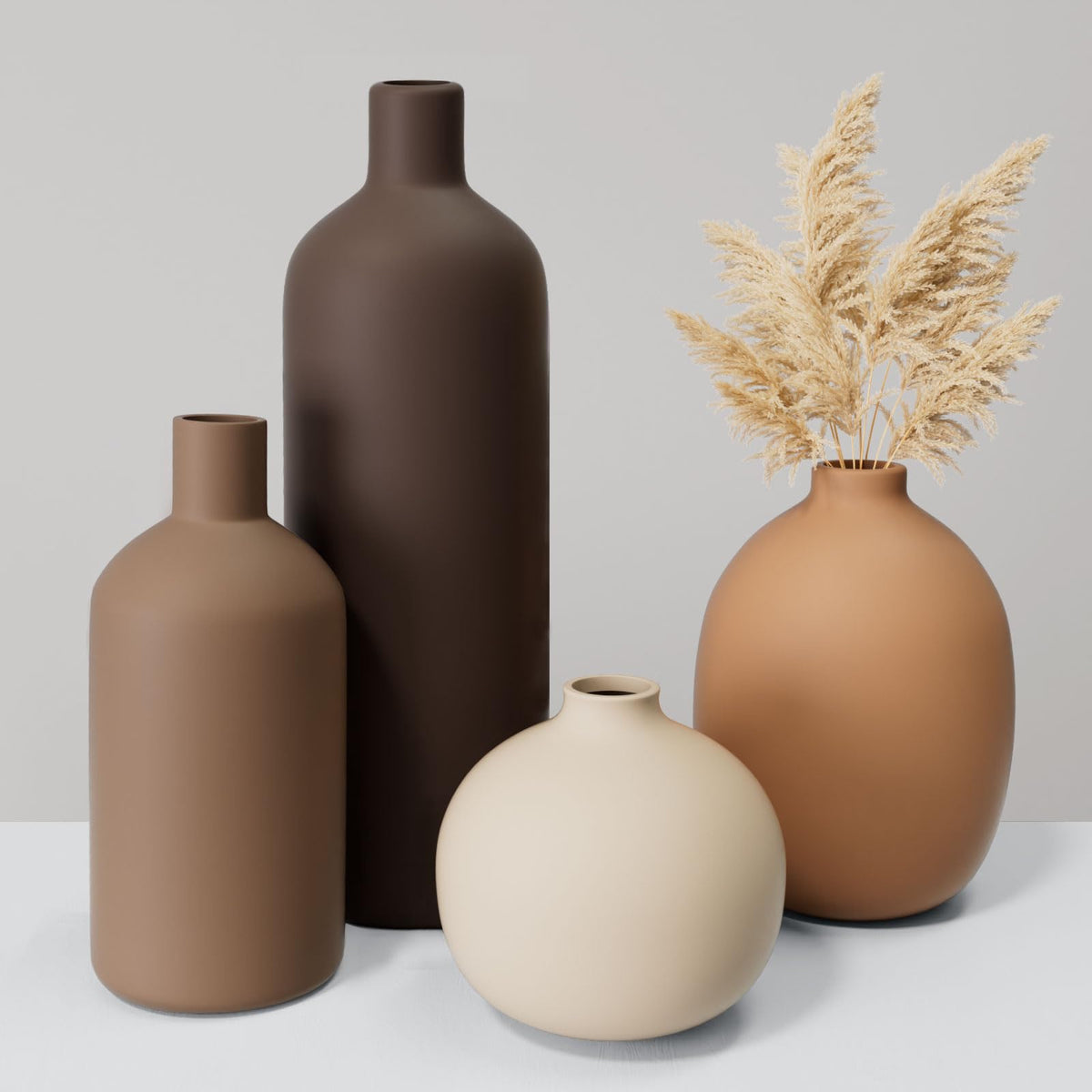 Tvzouo ceramic vase set shows 3.9-inch vase for tall stems