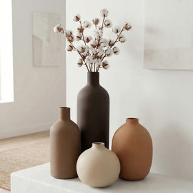 Tvzouo ceramic vase set features waterproof interior for easy arrangements