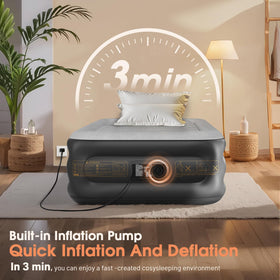 VOSSER twin air mattress using I-Beam construction for a stable sleeping surface.