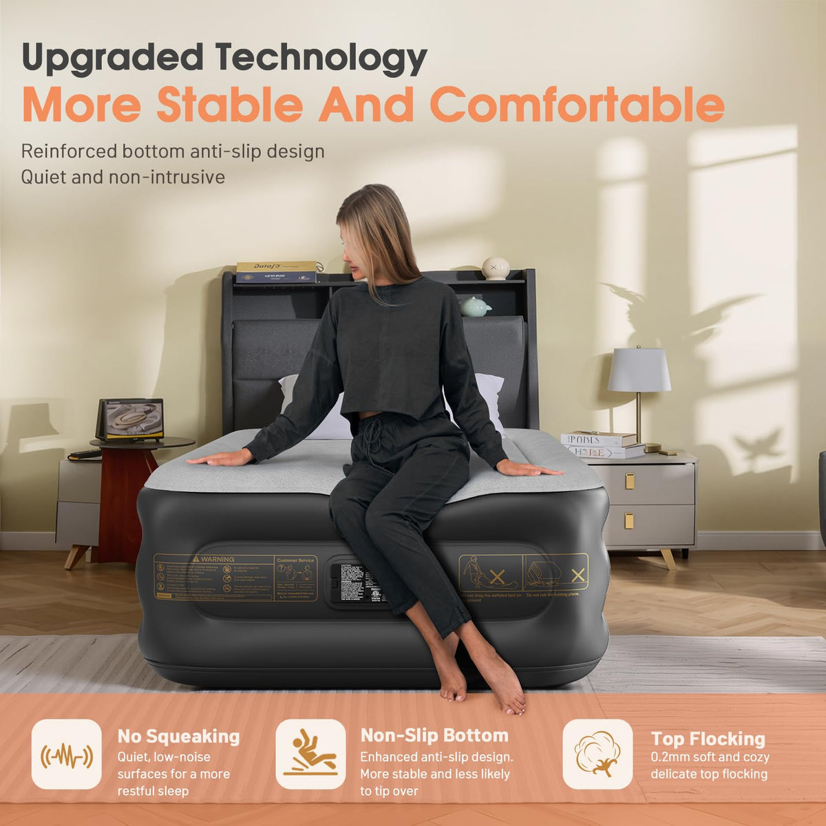 VOSSER twin air mattress comes with a convenient storage bag.