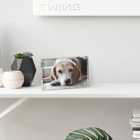TWING 5x7 frameless desk display in a modern space
