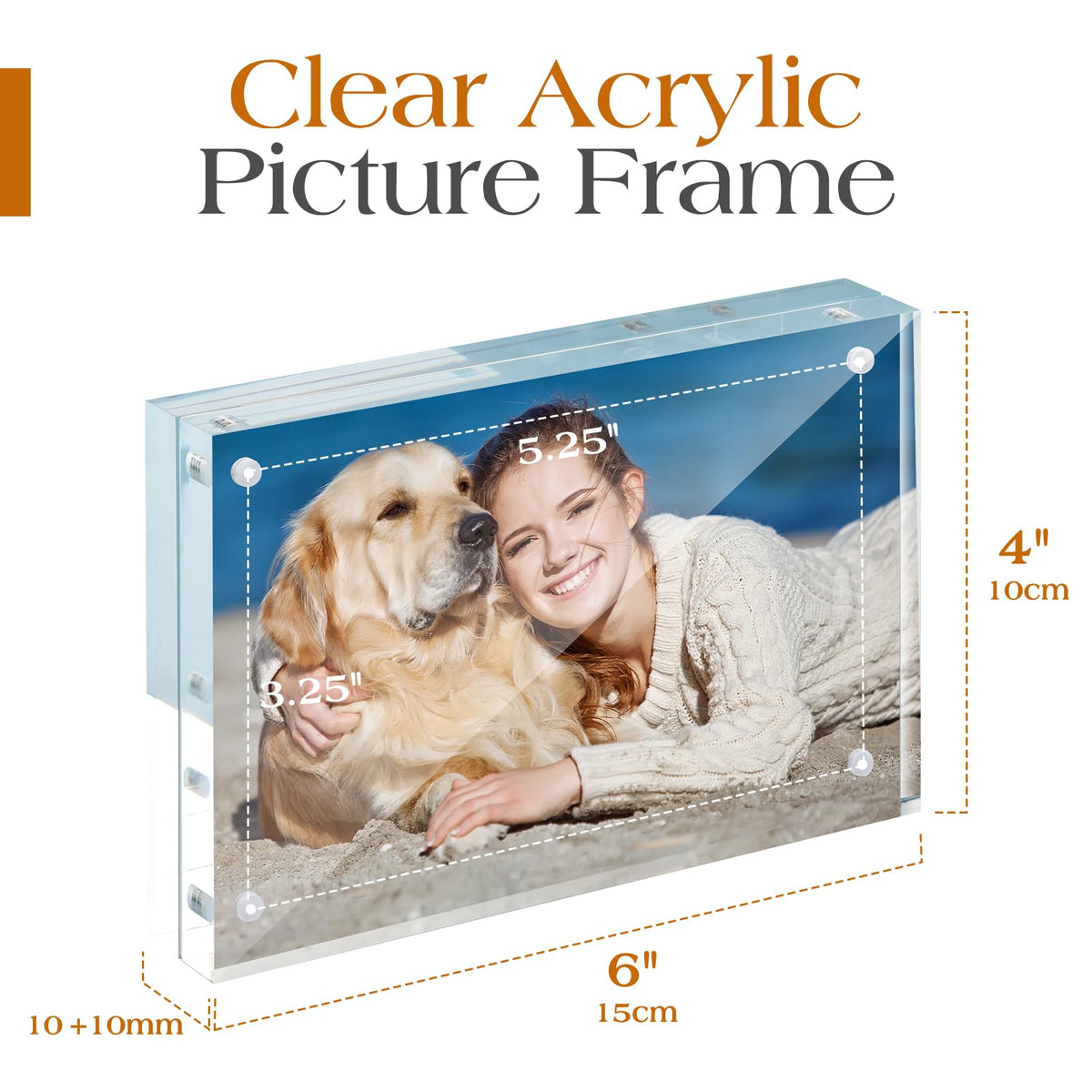 TWING acrylic frame magnet-closure closeup demonstrates tool-free loading.