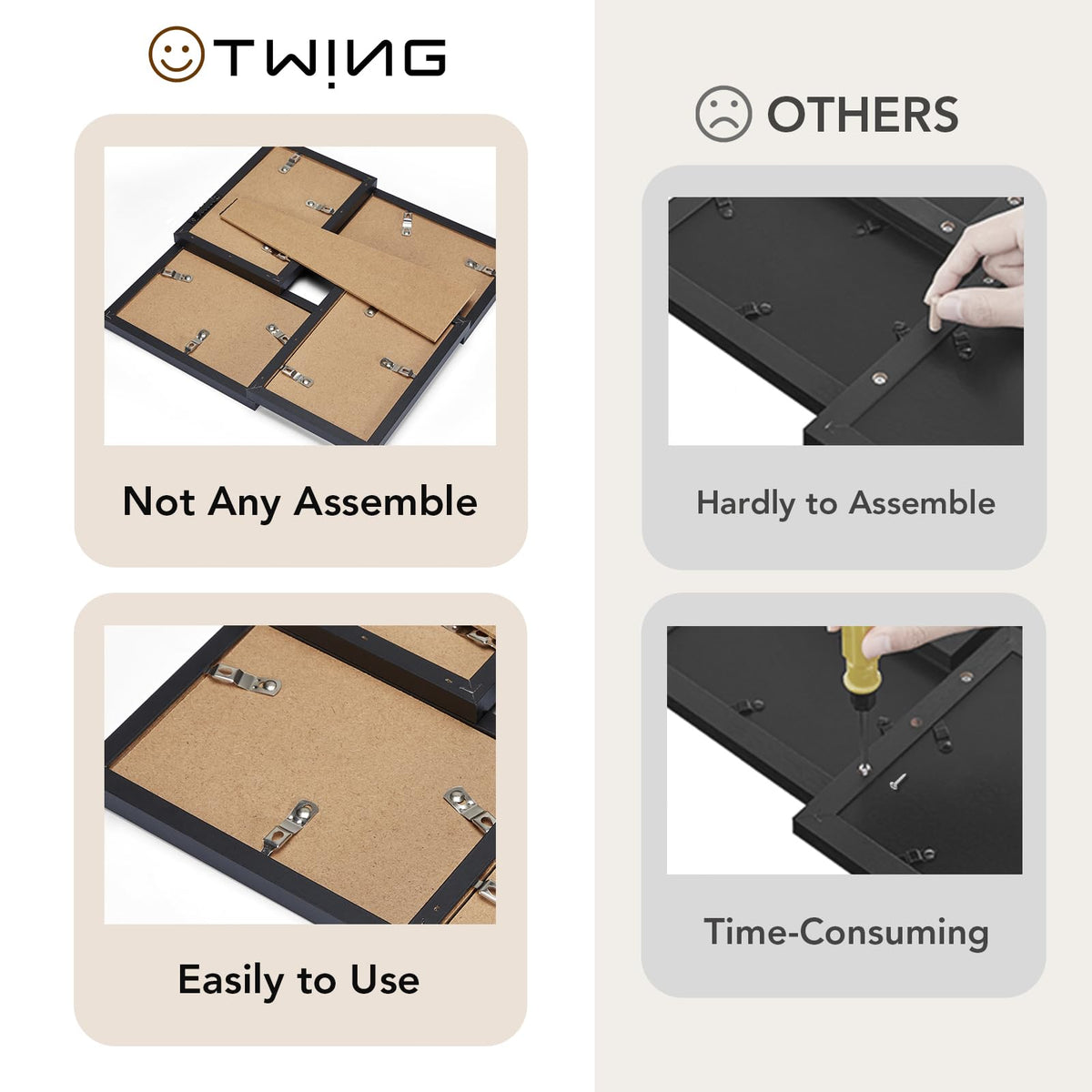 TWING gift-ready collage frame with elegant packaging.