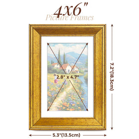 TWING rustic gold frame wall mounting enables nail-free gallery walls