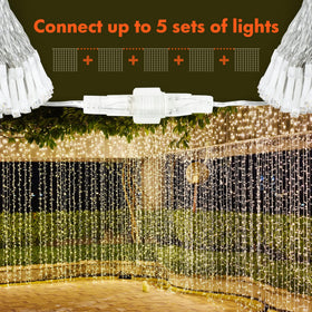 Long 9.9 ft lead wire allows flexible positioning of Twinkle Star lights