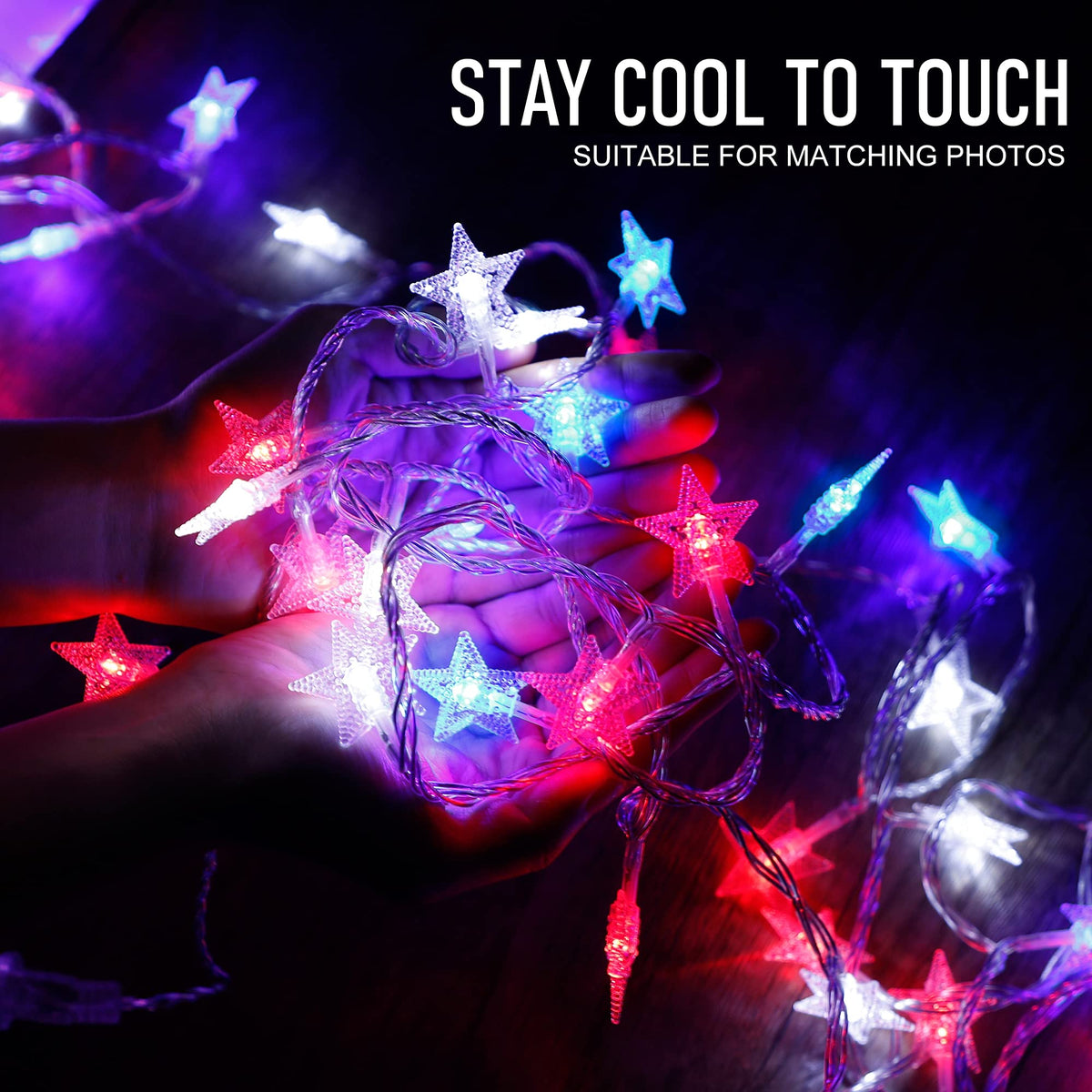 Twinkle Star eight-mode lighting offers mood settings for any occasion.