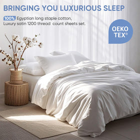 TWK fitted sheet with 18-inch deep pocket securing thick mattress