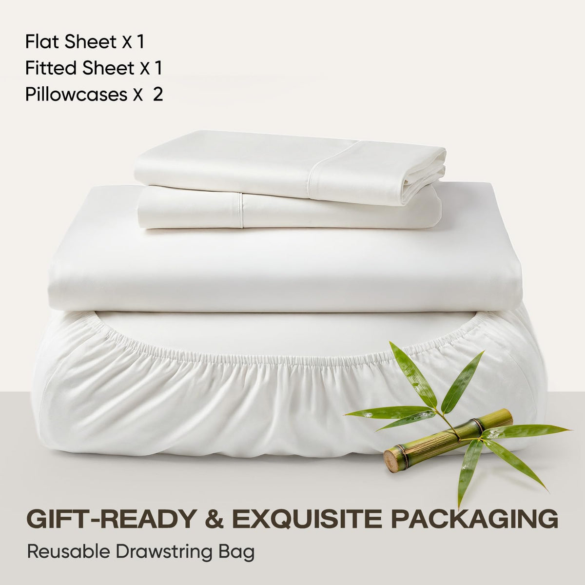 TWK 4-piece set laid out to show complete bed styling for easy setup.