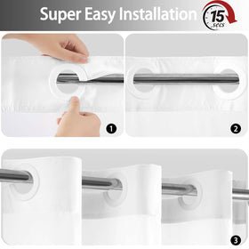 TWLSNCD fast-drying polyester curtain resists wrinkles for easy care.