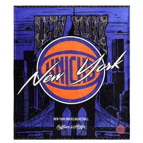 Two Hype Knicks blanket on bed for plush bedroom decor.