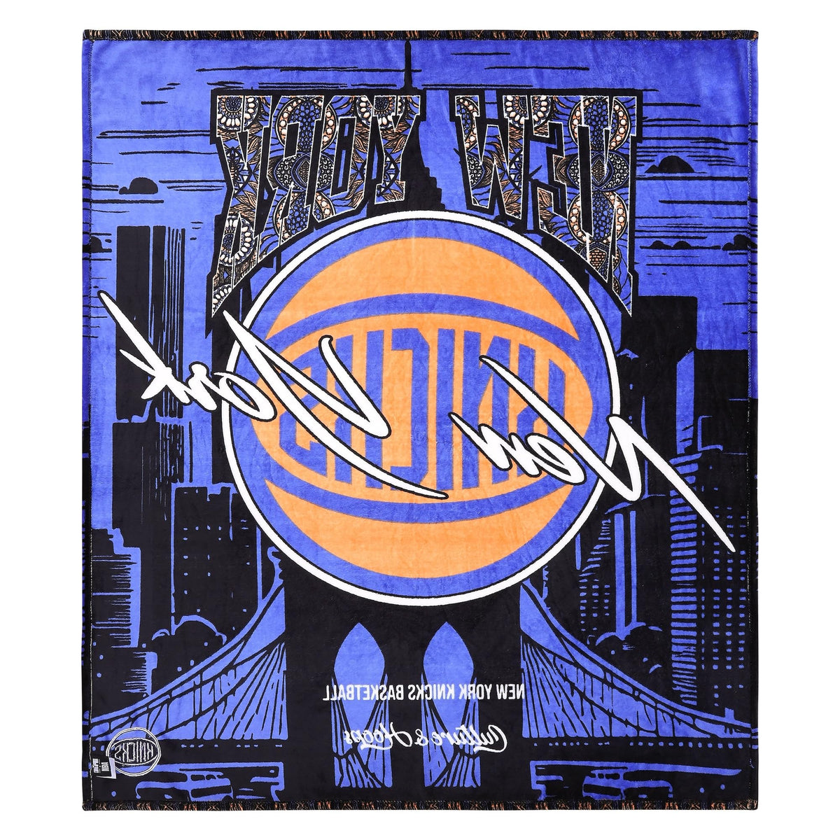 Close-up of ultra-soft texture from Two Hype Knicks throw.