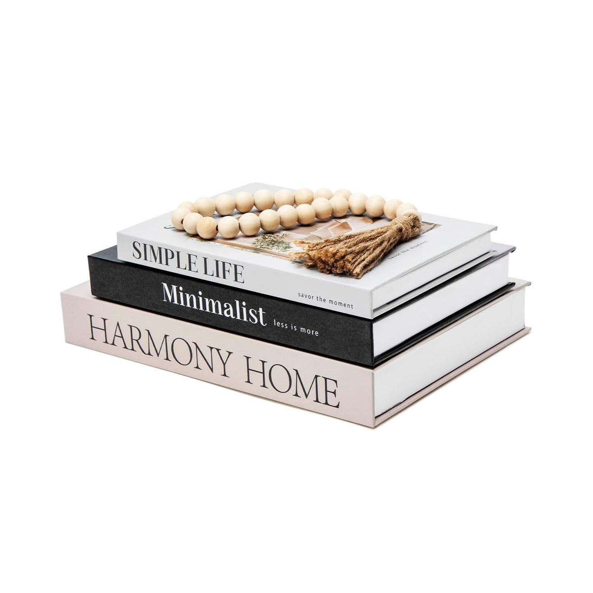 TwoDays beautiful coffee table books enhance a living room with neutral chic.