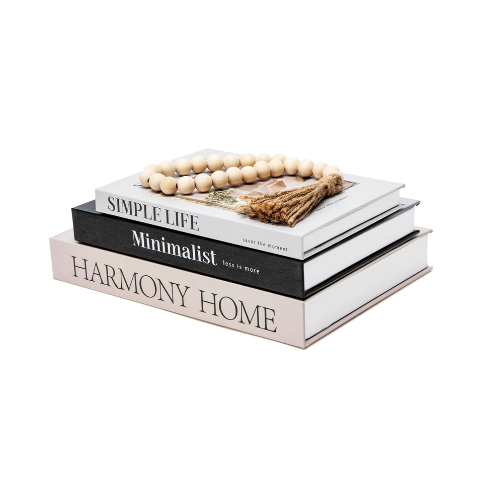 TwoDays beautiful coffee table books enhance a living room with neutral chic.