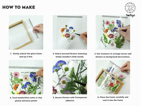 TwoDays complete birth flower kit with flowers and frame