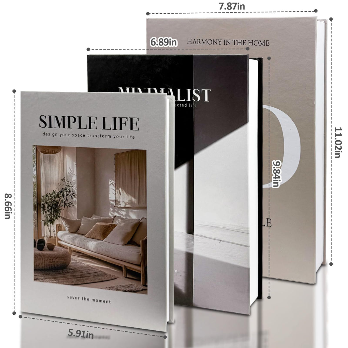 TwoDays fake books with no pages offer decorative lightweight appeal.