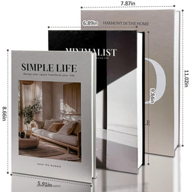 TwoDays fake books with no pages offer decorative lightweight appeal.