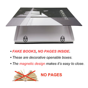 TwoDays magnetic lids keep the display tidy on shelves.