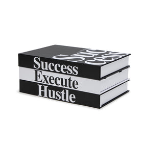 TwoDays Hustle decorative book set close-up with magnetic lids, ideal desk accent.