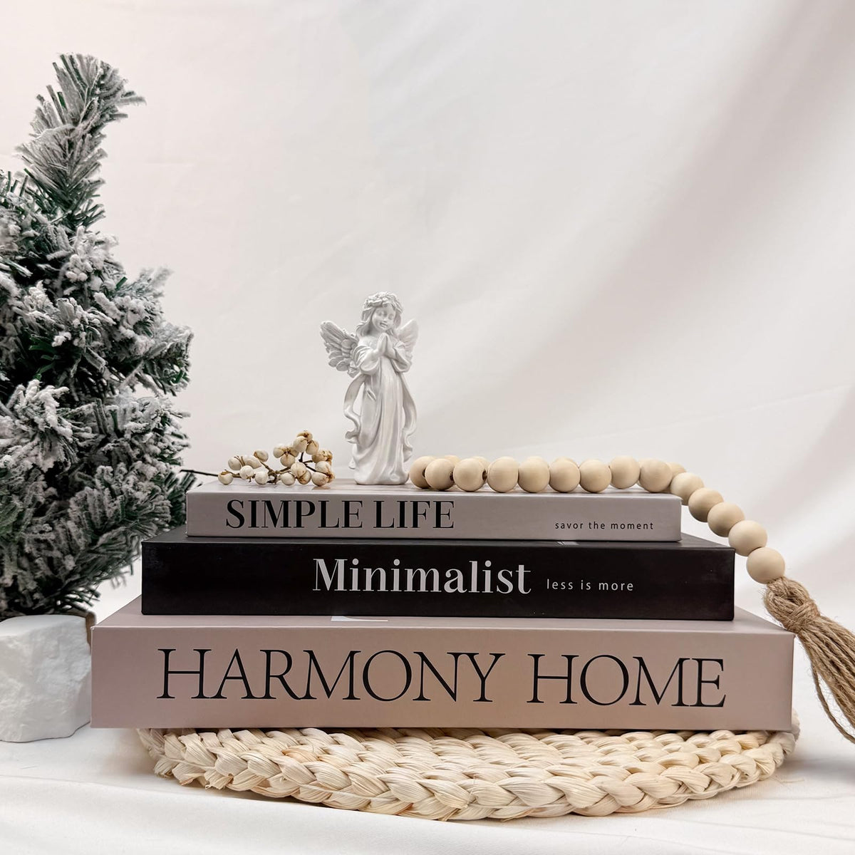 TwoDays set of 3 decorative books offers cohesive styling options.