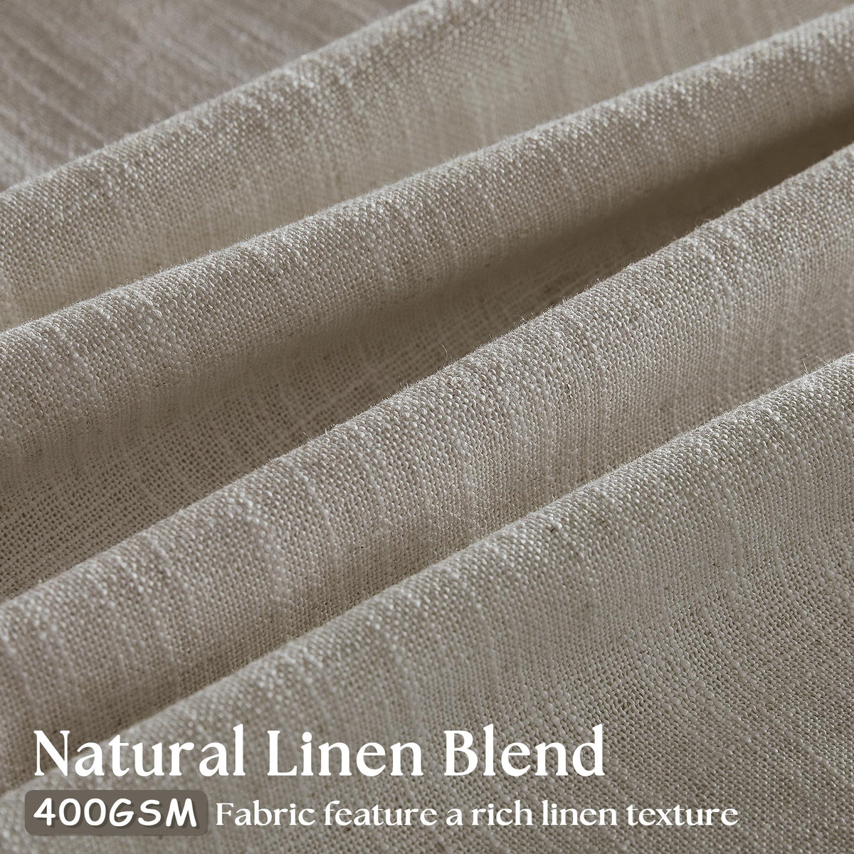 TWODRAPES 400gsm flax linen curtains provide privacy and diffusion