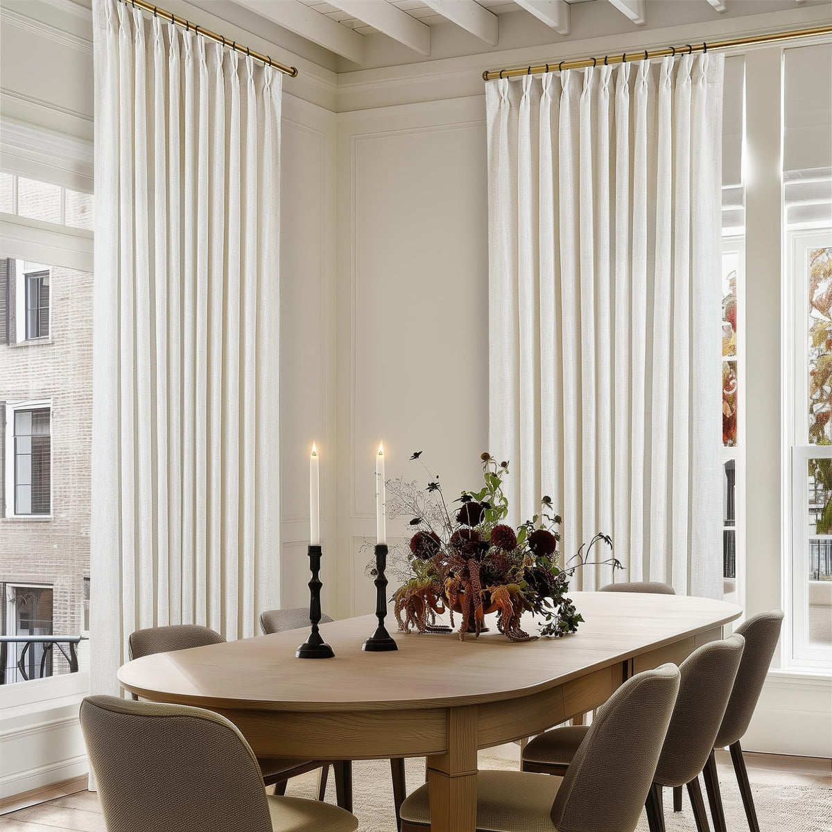 TWODRAPES 400 GSM linen blend offers durable, premium feel