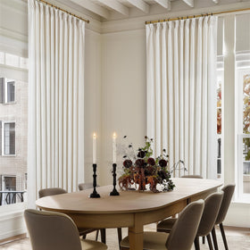 TWODRAPES 400 GSM linen blend offers durable, premium feel