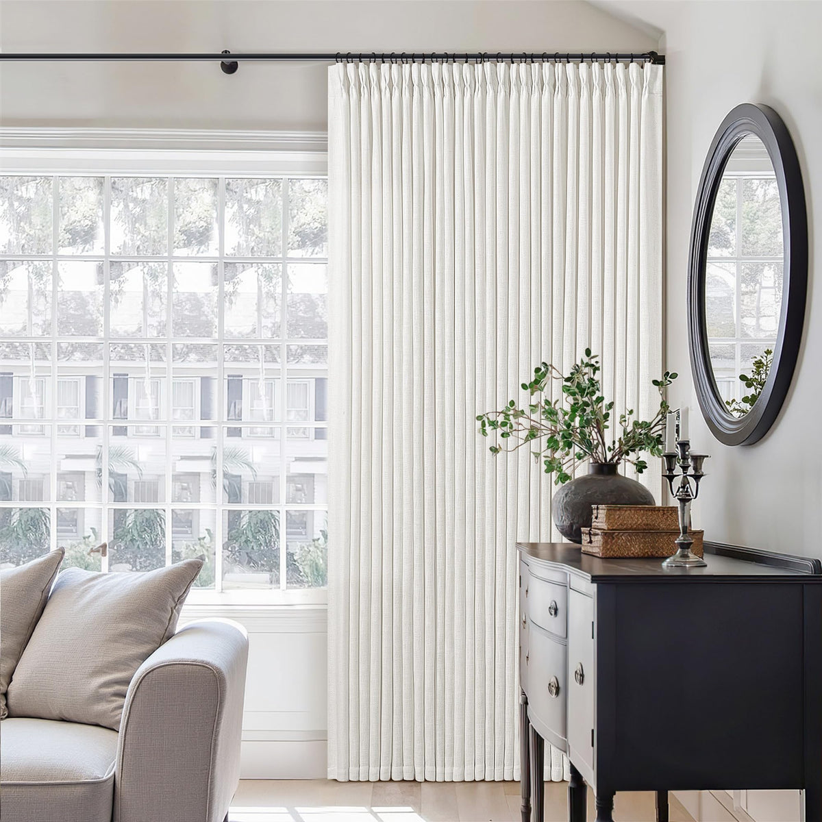 TWODRAPES adjustable hooks for track system ensure flexible hanging.