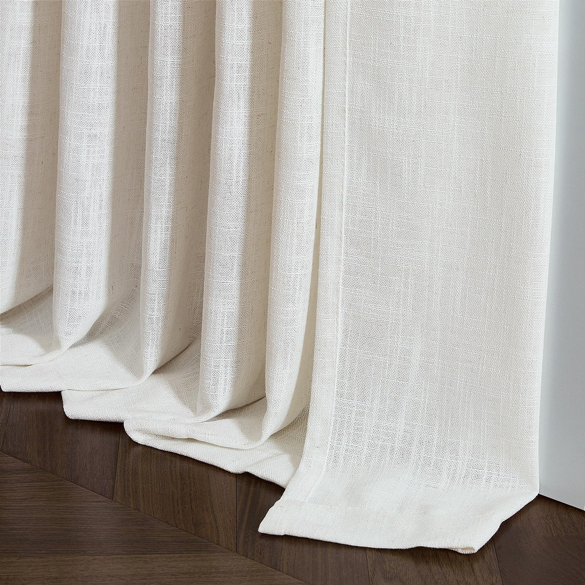 TWODRAPES back-tab curtains create clean hidden-rod appearance