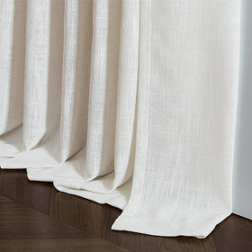 TWODRAPES back-tab curtains create clean hidden-rod appearance