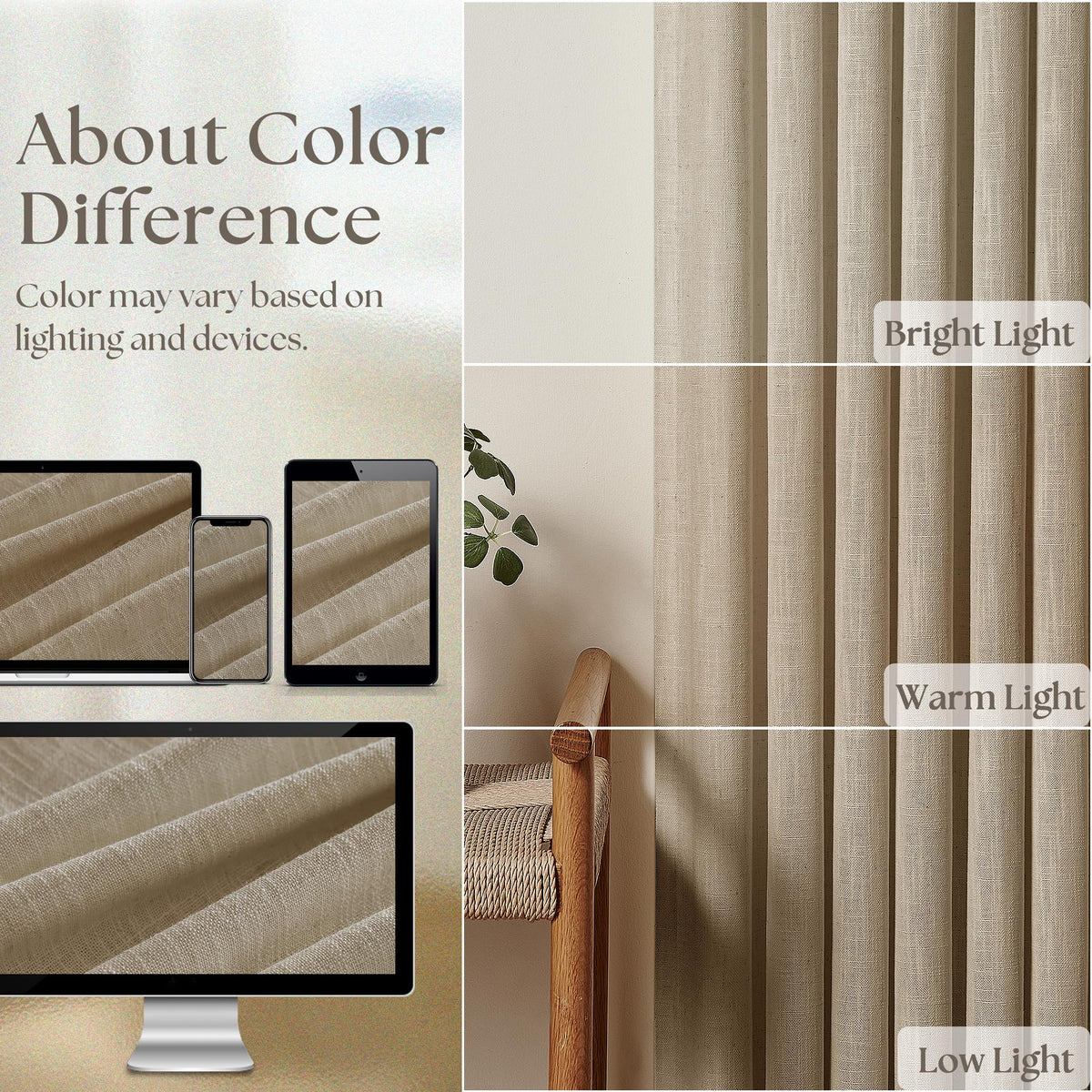 TWODRAPES back-tab hanging curtains hide rod for clean look.