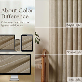 TWODRAPES back-tab hanging curtains hide rod for clean look.